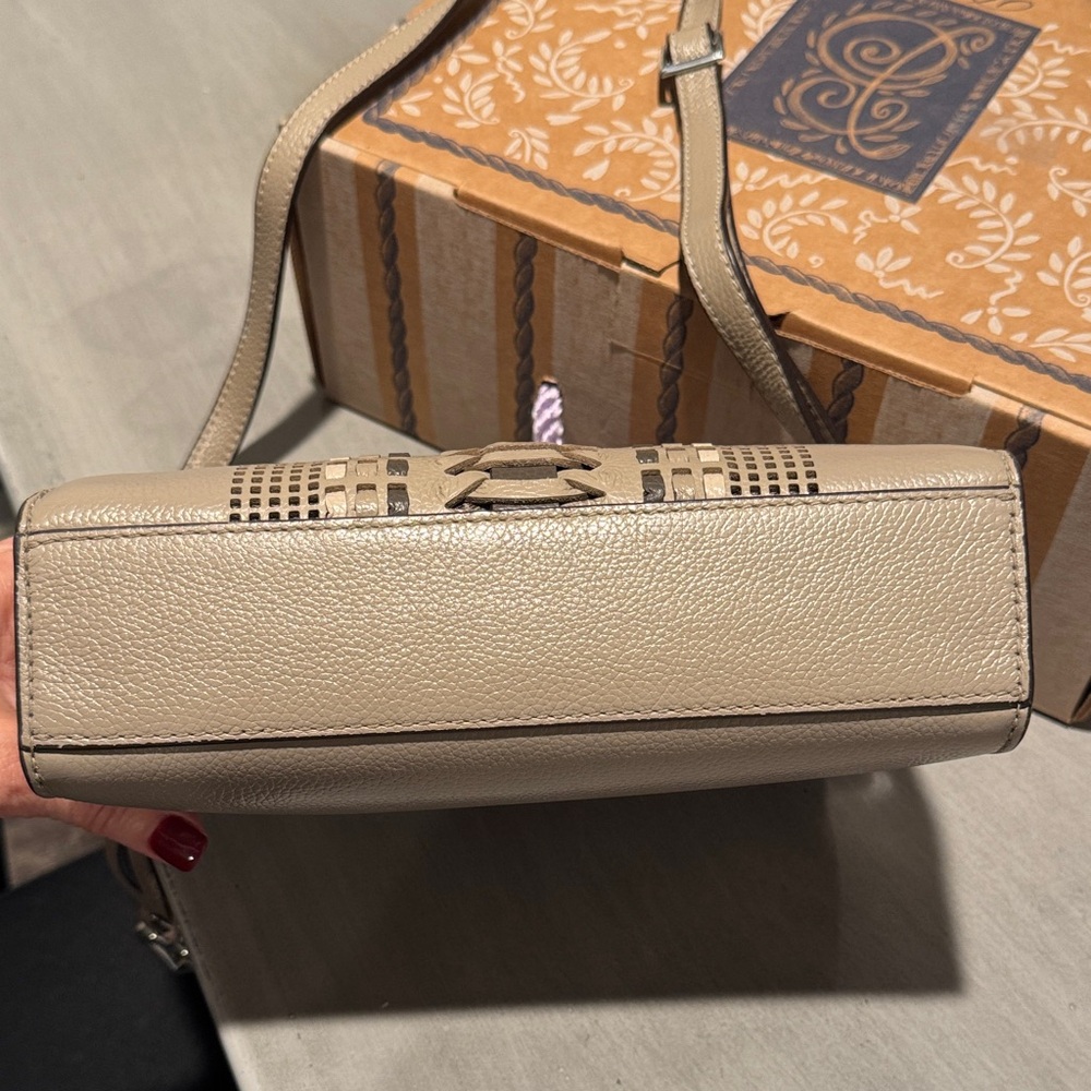 Brighton Taupe Crossbody with Woven Accents - Picture 9 of 10